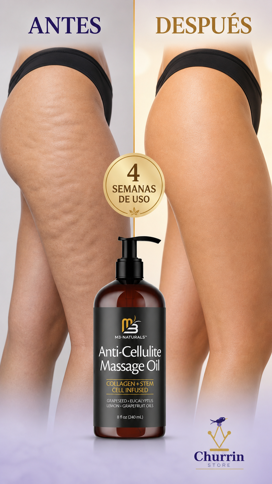 NaturalLift Aceite Reafirmante Anticelulitis — Pack x2 🔥