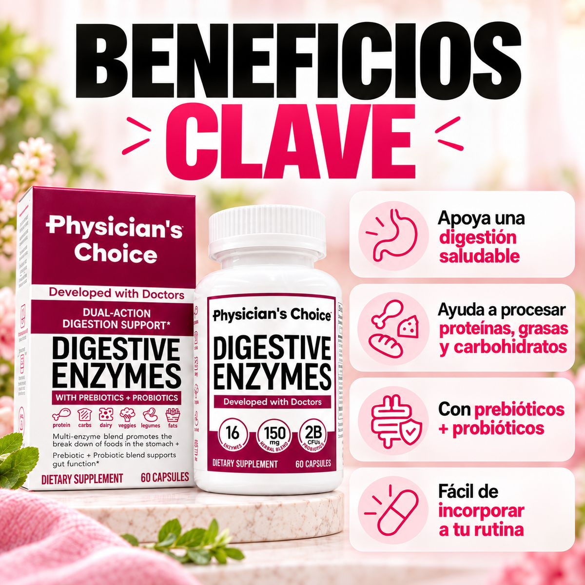 PHYSICIANS ENZIMAS DIGESTIVAS X 60 CAPS