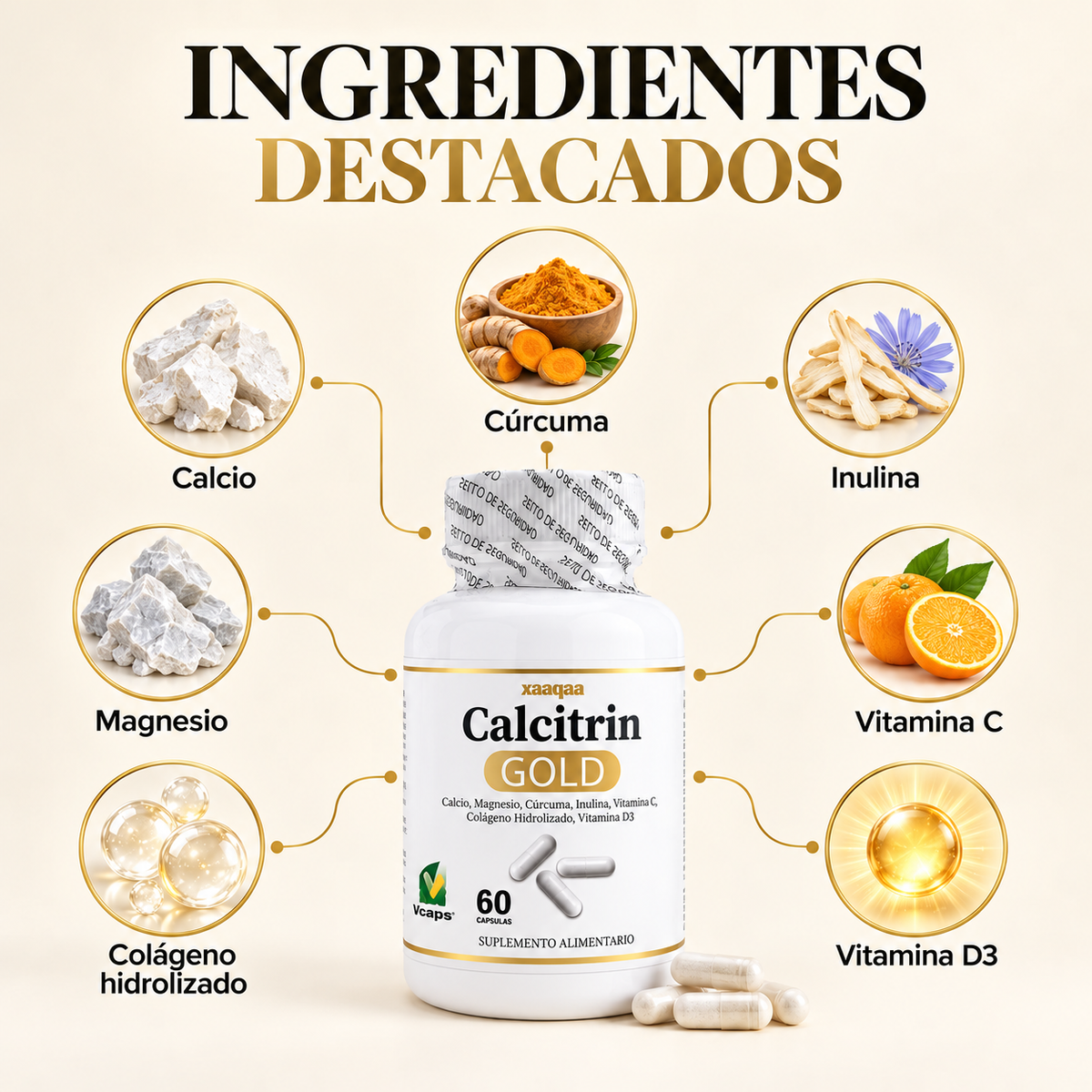 Calcitrin Gold 60 Cápsulas - Envío Gratis