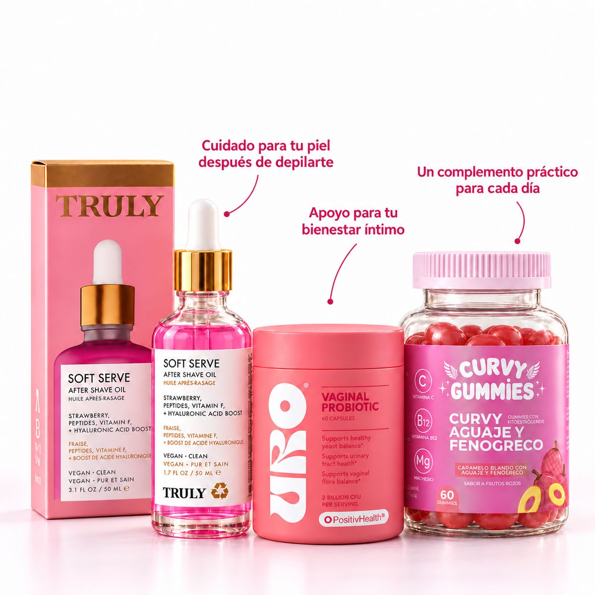Aceite After Shave + Probiótico URO + Curvy Gummies