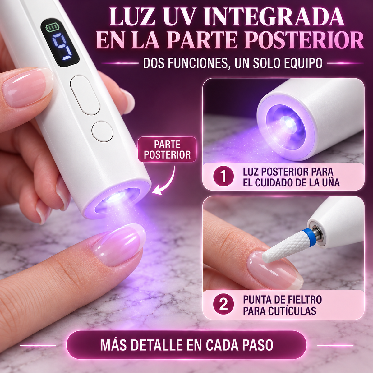 Dremel Pro Uñas Inalámbrico Luz LED UV™