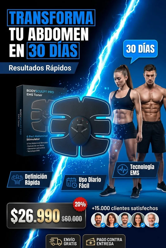 Tonificador eléctrico para el desarrollo muscular abdominal, unidad TENS CH
